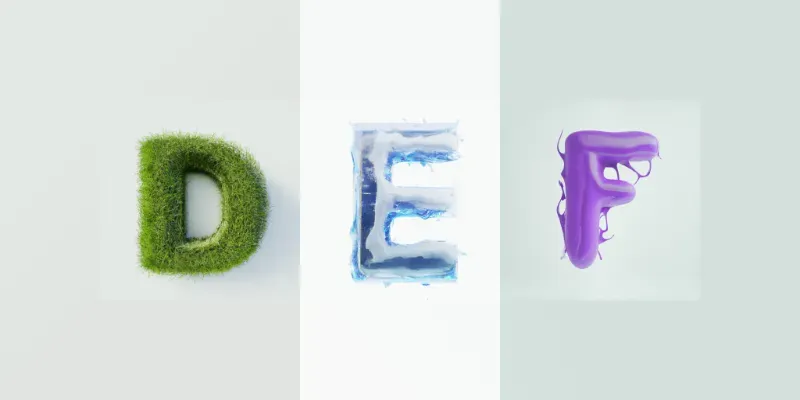 3D Textured Letters generated by undefined