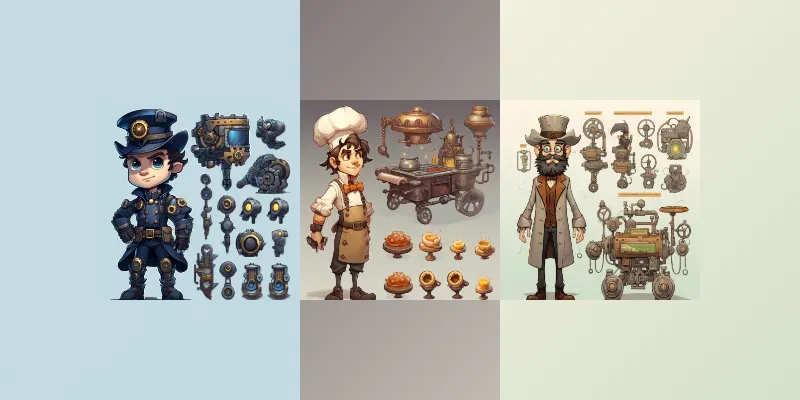 Steampunk Cartoons generated by undefined