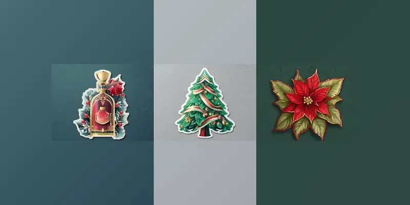 Christmas Themed Stickers generated by undefined