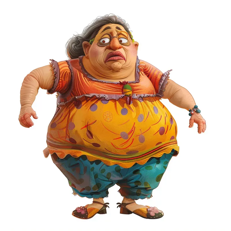 Fat Characters Pixar Style
