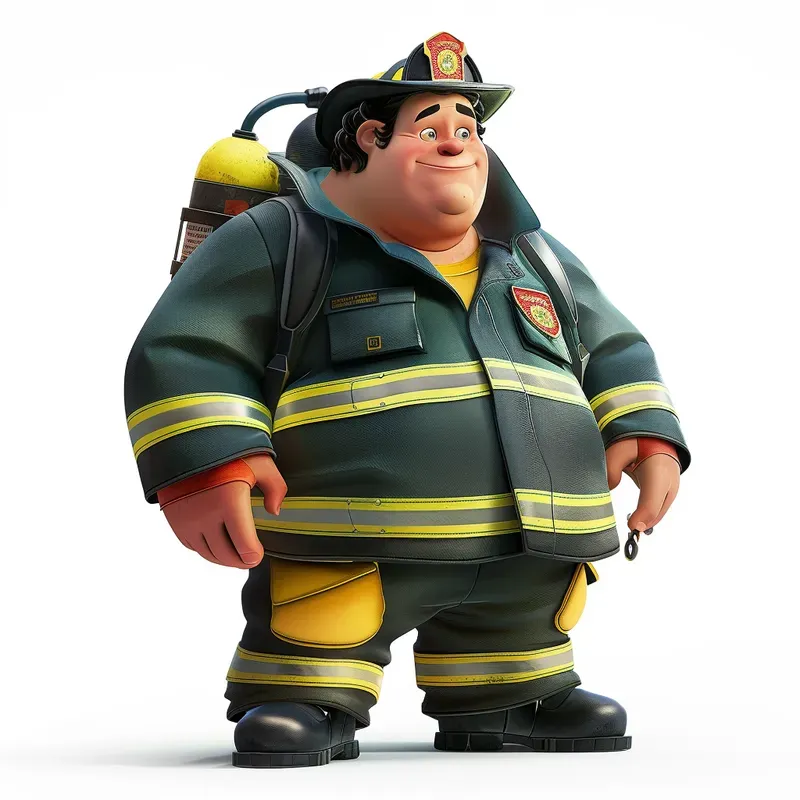 Fat Characters Pixar Style