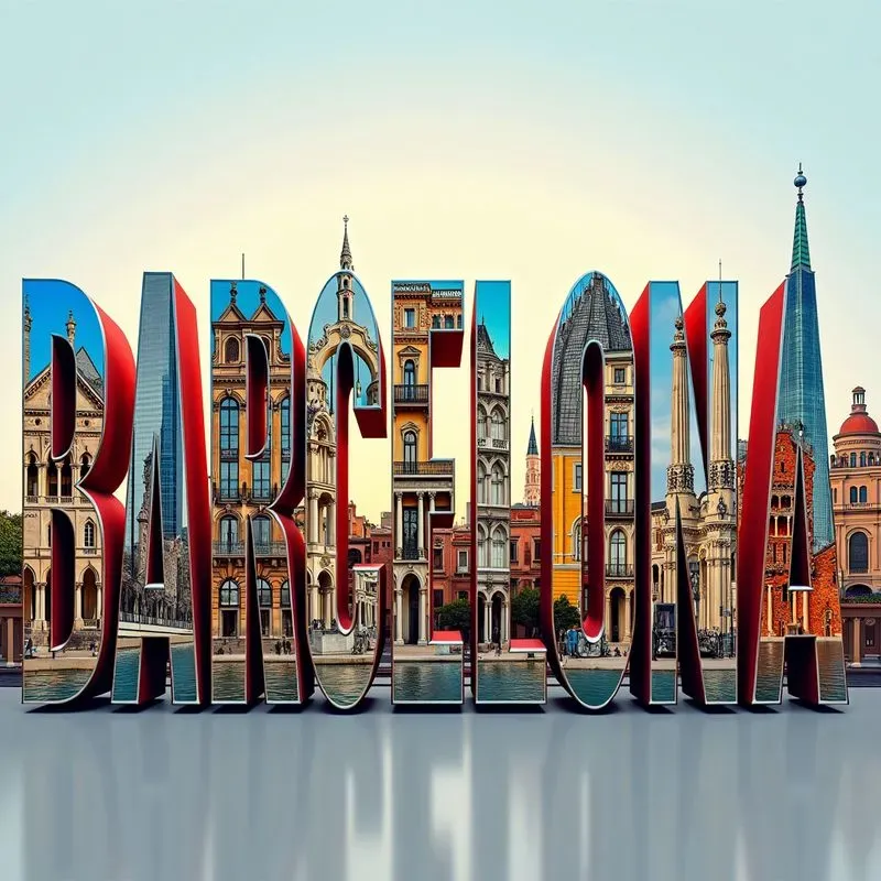 Vibrant Cityscape Text Designs