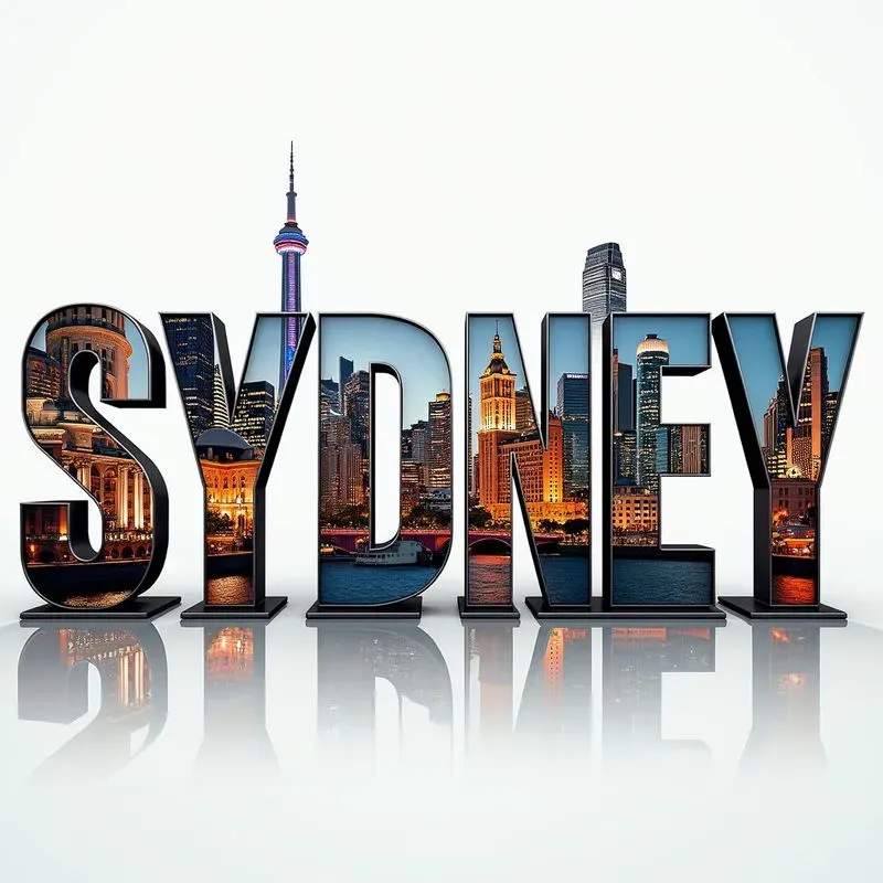 Vibrant Cityscape Text Designs