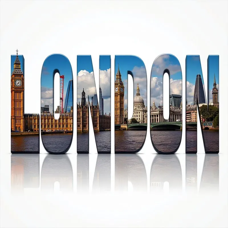 Vibrant Cityscape Text Designs