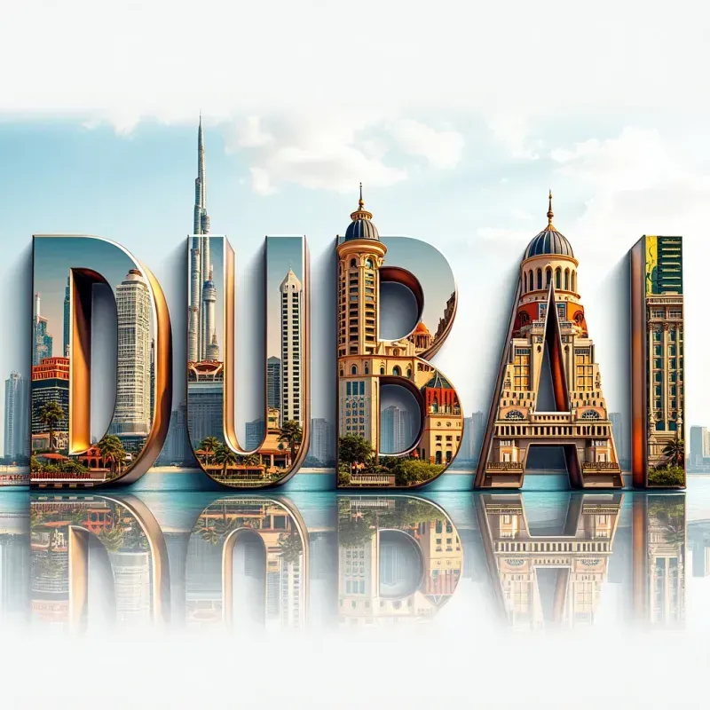 Vibrant Cityscape Text Designs