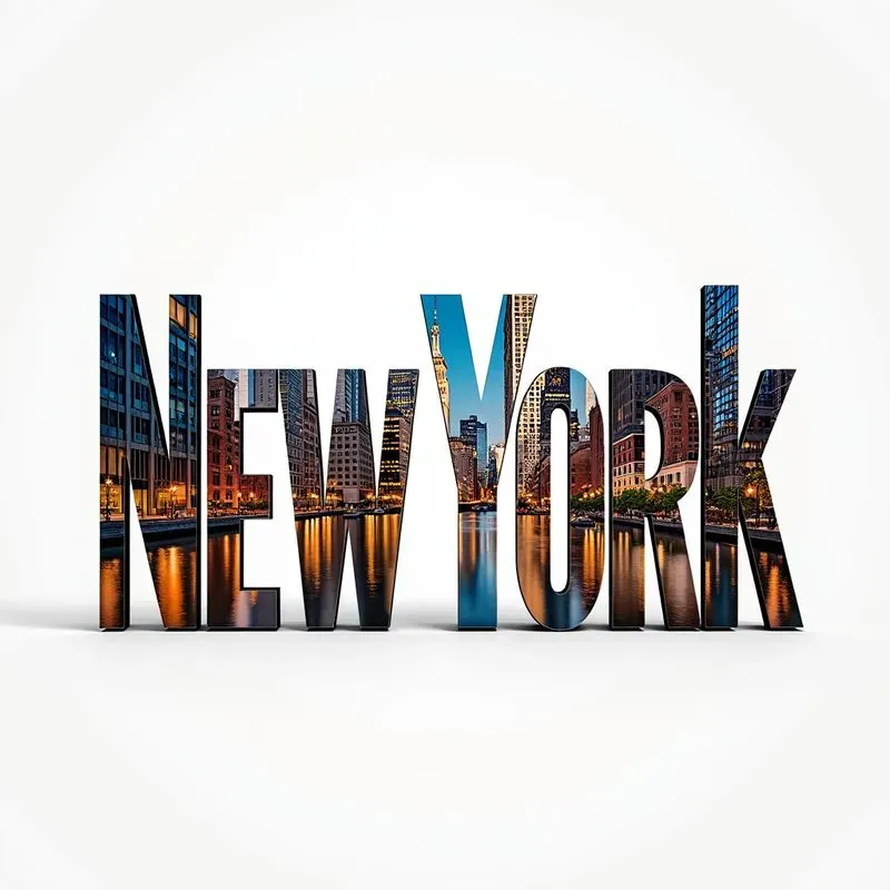 Vibrant Cityscape Text Designs