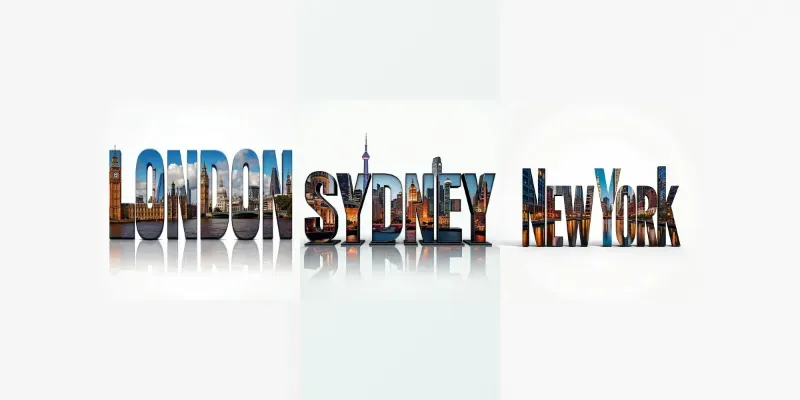Vibrant Cityscape Text Designs generated by undefined
