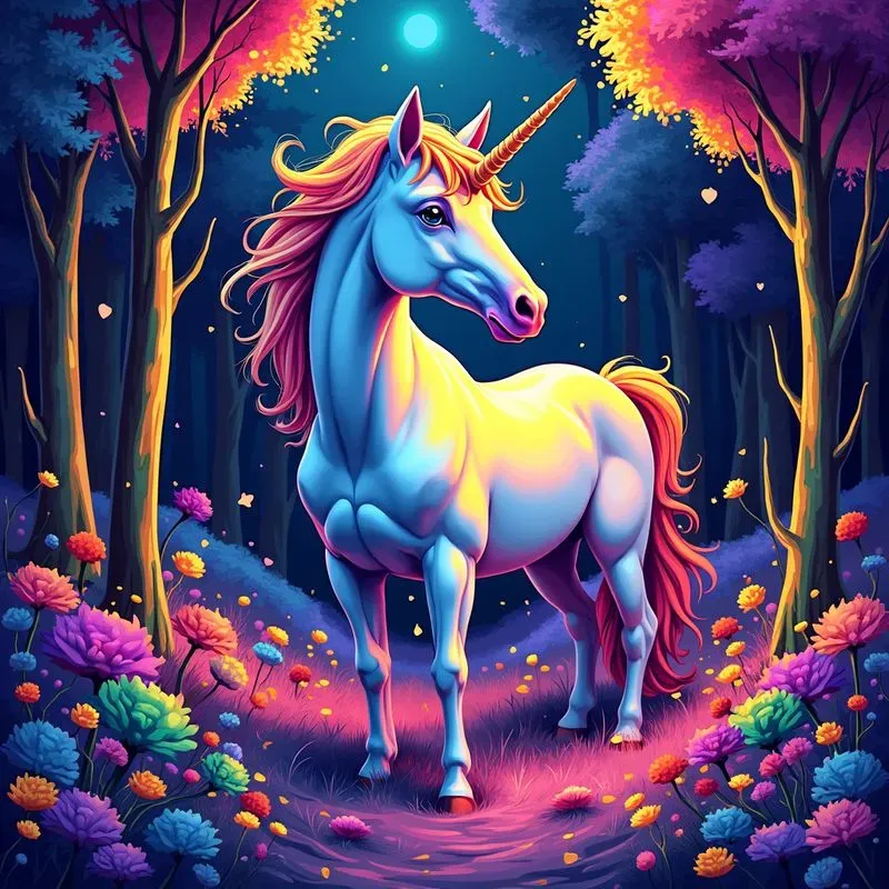 Psychedelic Pop Art Animals Nature