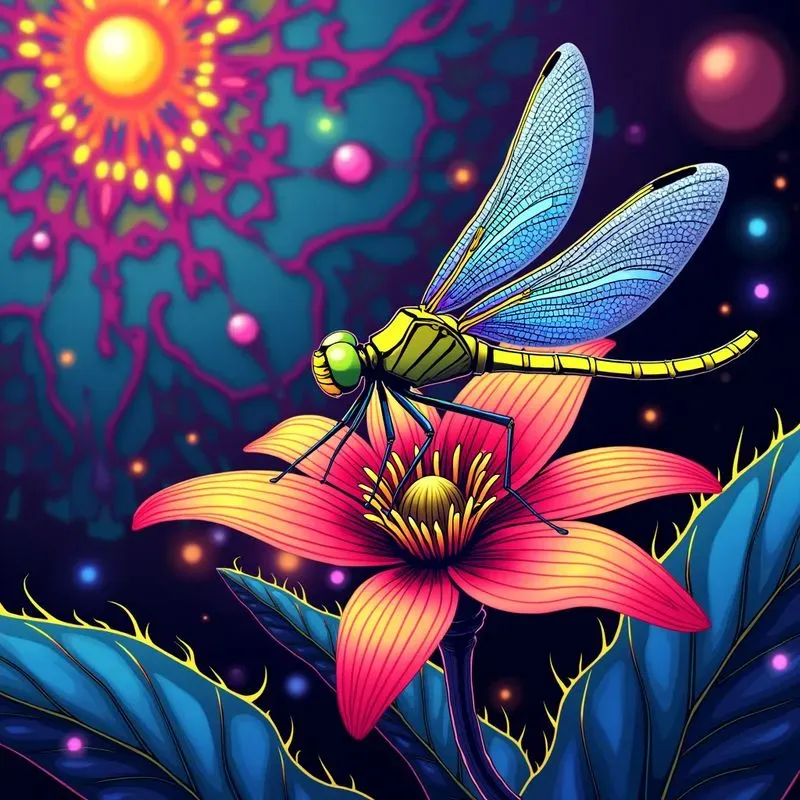 Psychedelic Pop Art Animals Nature
