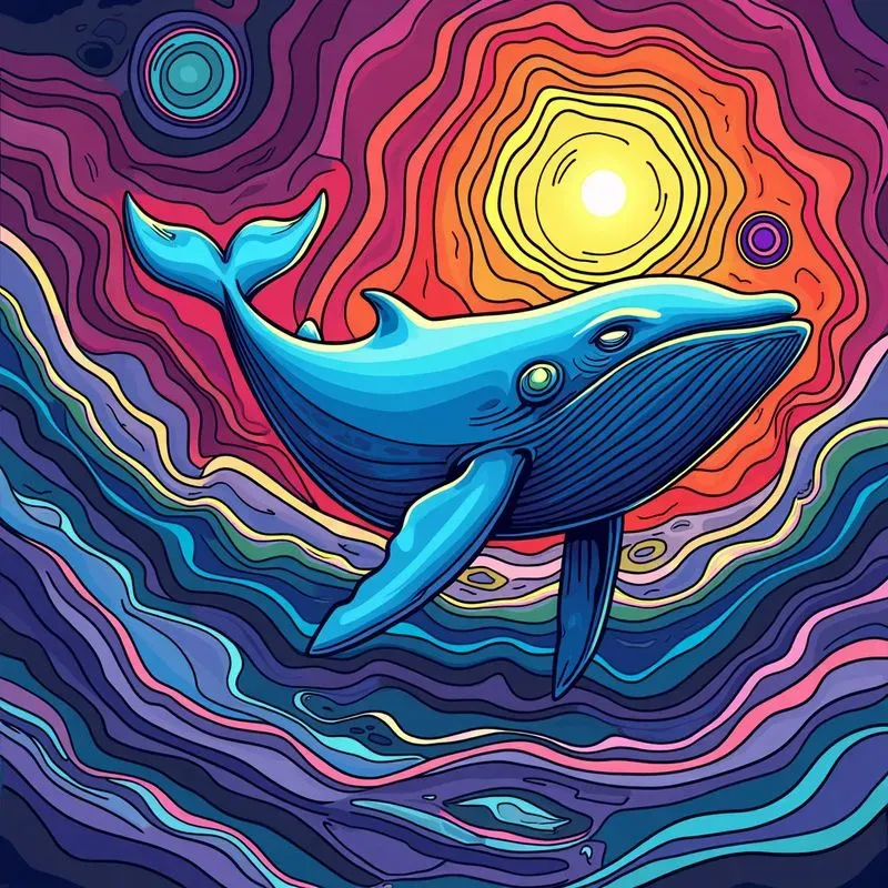 Psychedelic Pop Art Animals Nature