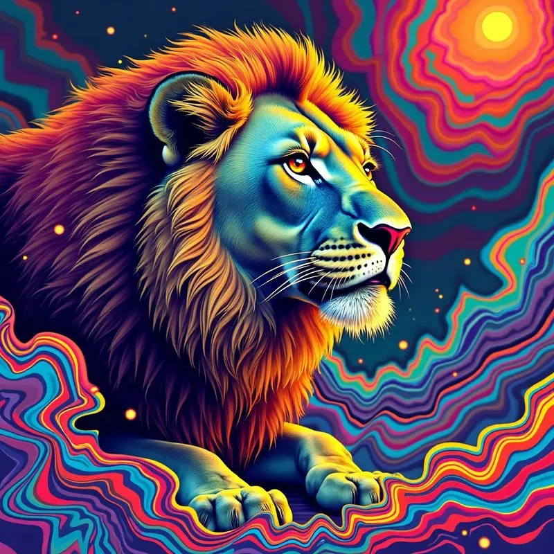 Psychedelic Pop Art Animals Nature