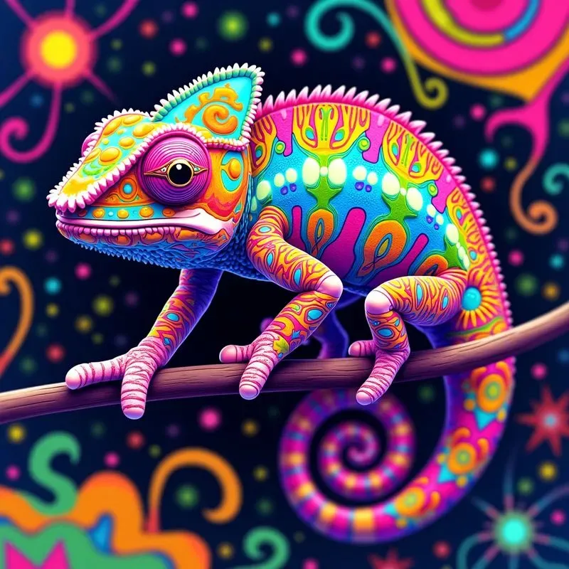 Psychedelic Pop Art Animals Nature