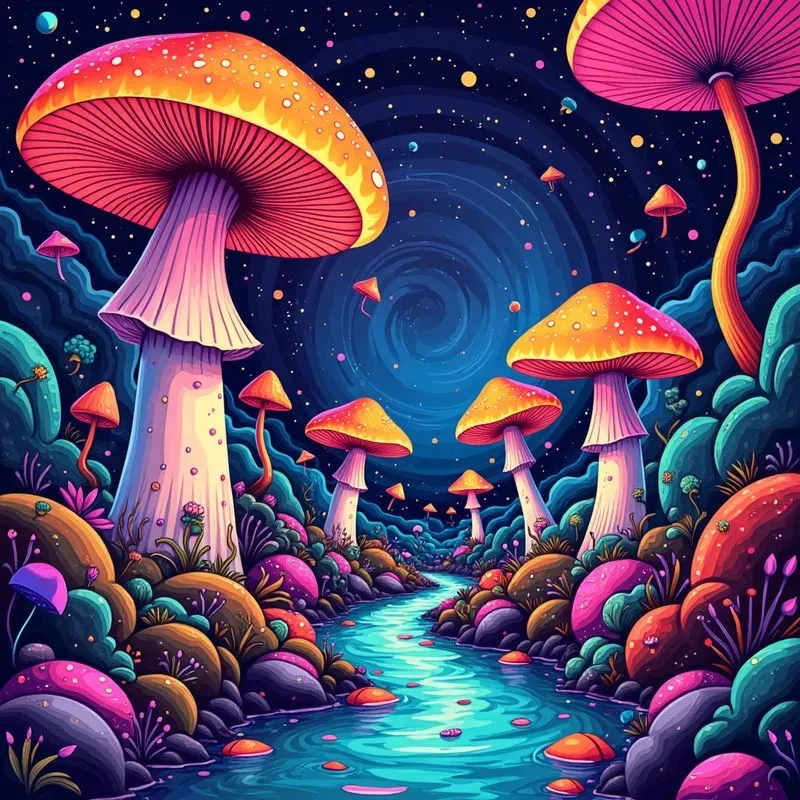 Psychedelic Pop Art Animals Nature
