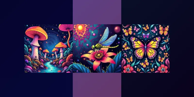 Psychedelic Pop Art Animals Nature generated by undefined