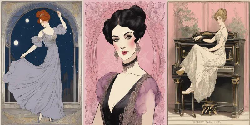 Vintage Gibson Girls generated by undefined