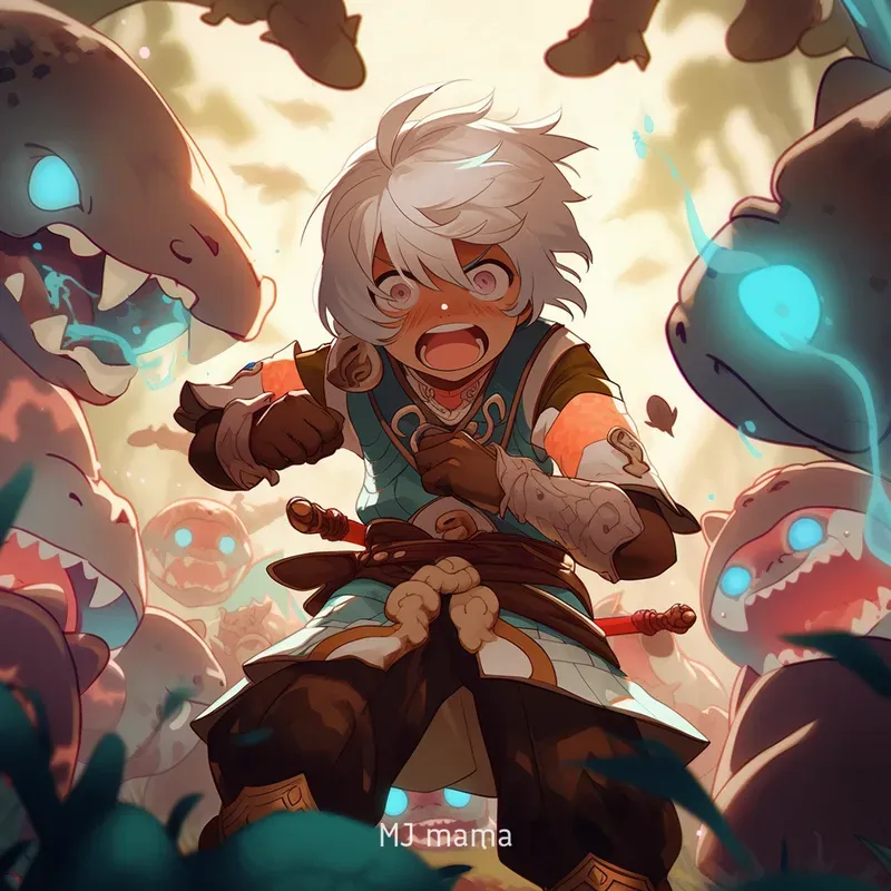 Japanese Fantasy RPG Style Character Art