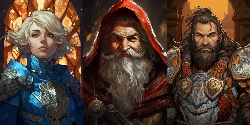 Fantasy Character Portraits Color Painted generated by undefined