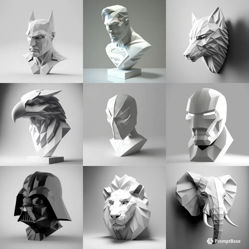 Ceramic Geometric Heads