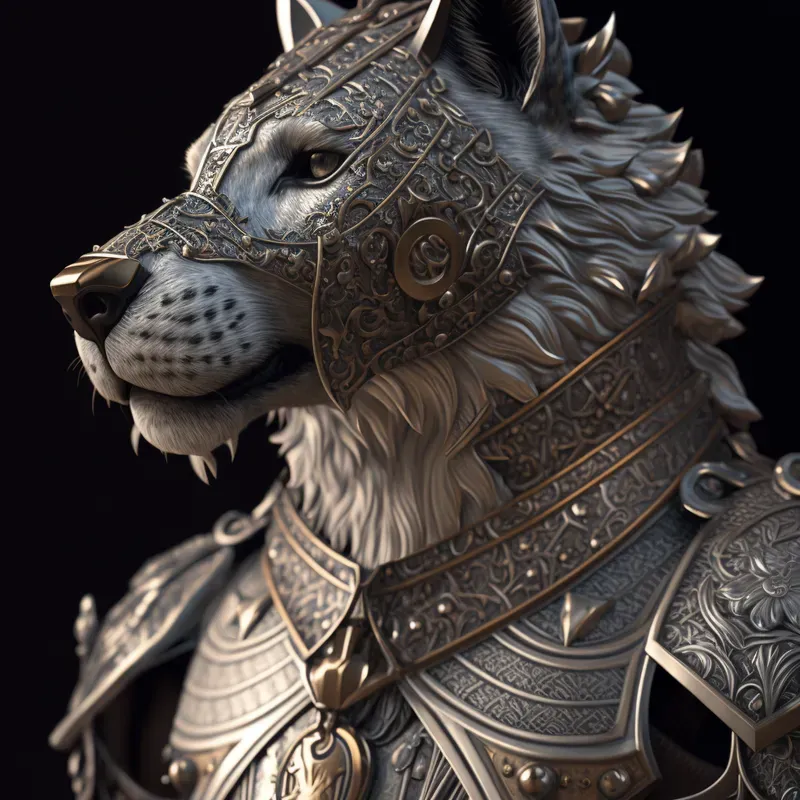 Portraits Of Animals Stylized As Warriors