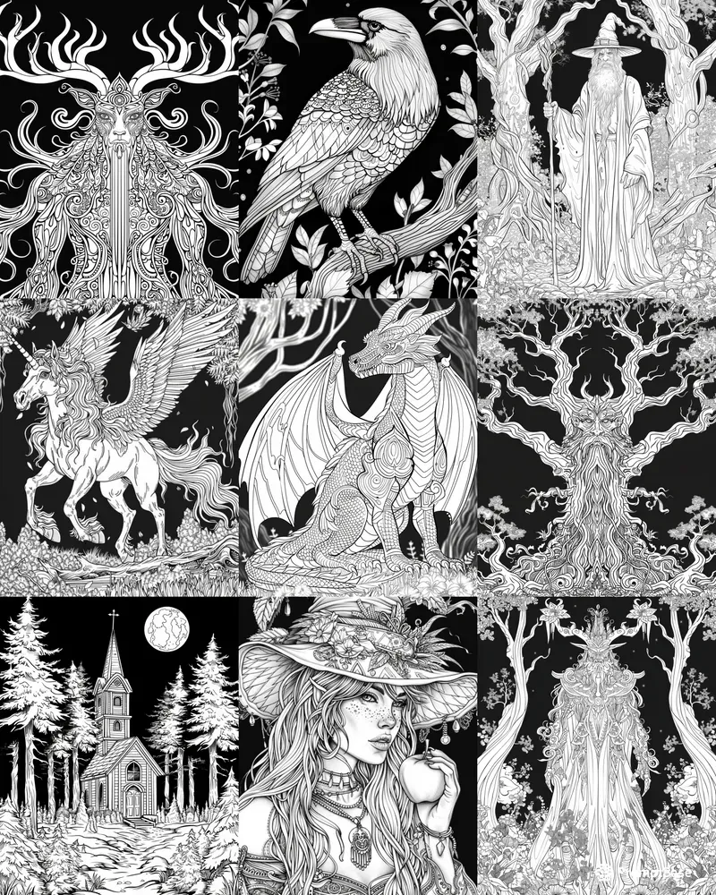 Coloring Dark Fantasy Books