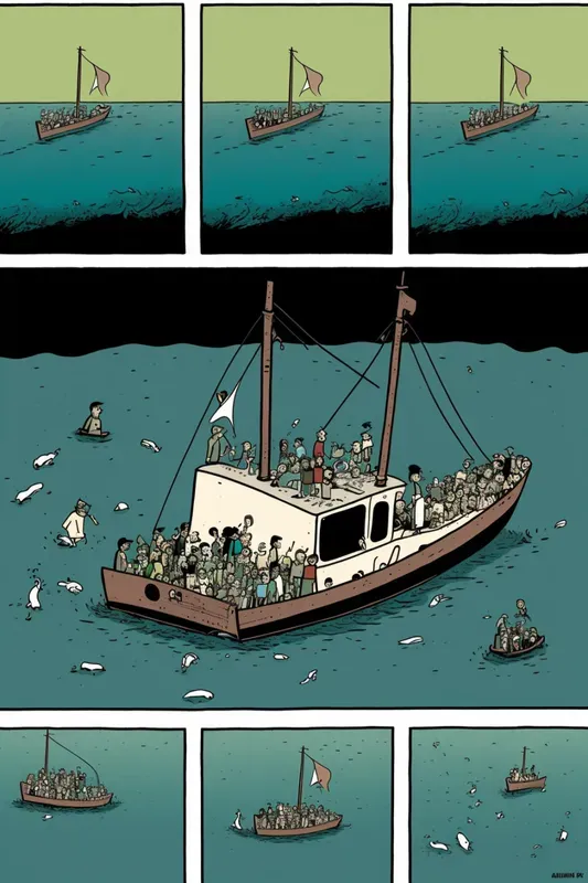 Full Comics Page With Stick Figures