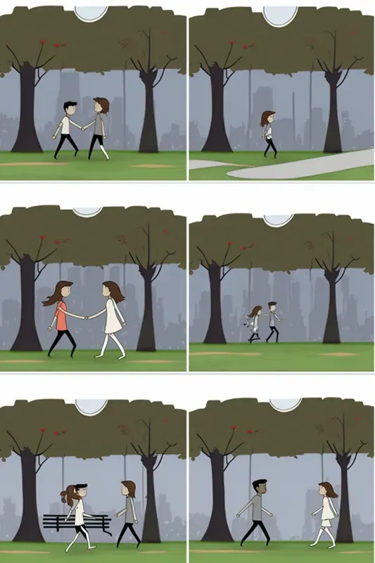 Full Comics Page With Stick Figures