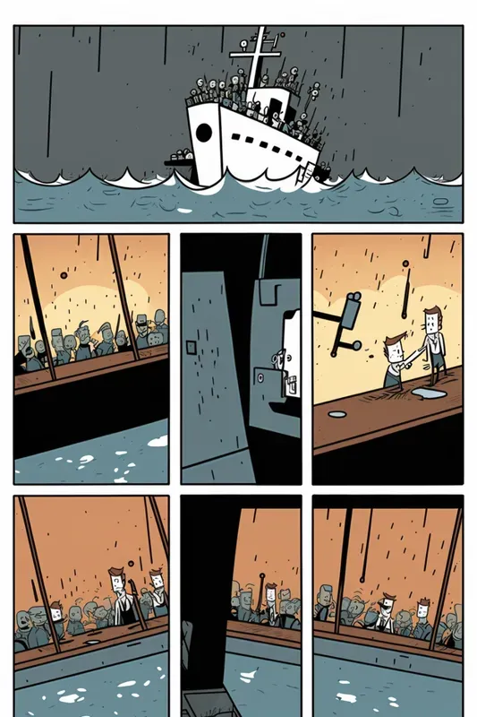 Full Comics Page With Stick Figures