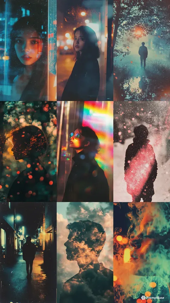 Experimental Dark Noir Polaroids