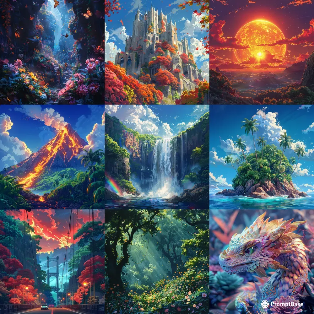 Exotic Fantasy Landscapes Illustrations