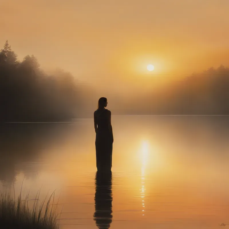 Tranquil Dawns Over Misty Waters