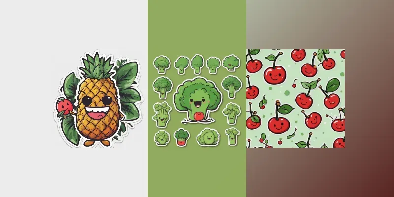 Cheerful Cherry Stickers generated by undefined