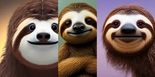 Cute Sloths generated by stable-diffusion
