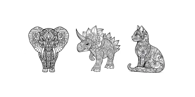 Mandala Animal Coloring Pages Intricate generated by undefined