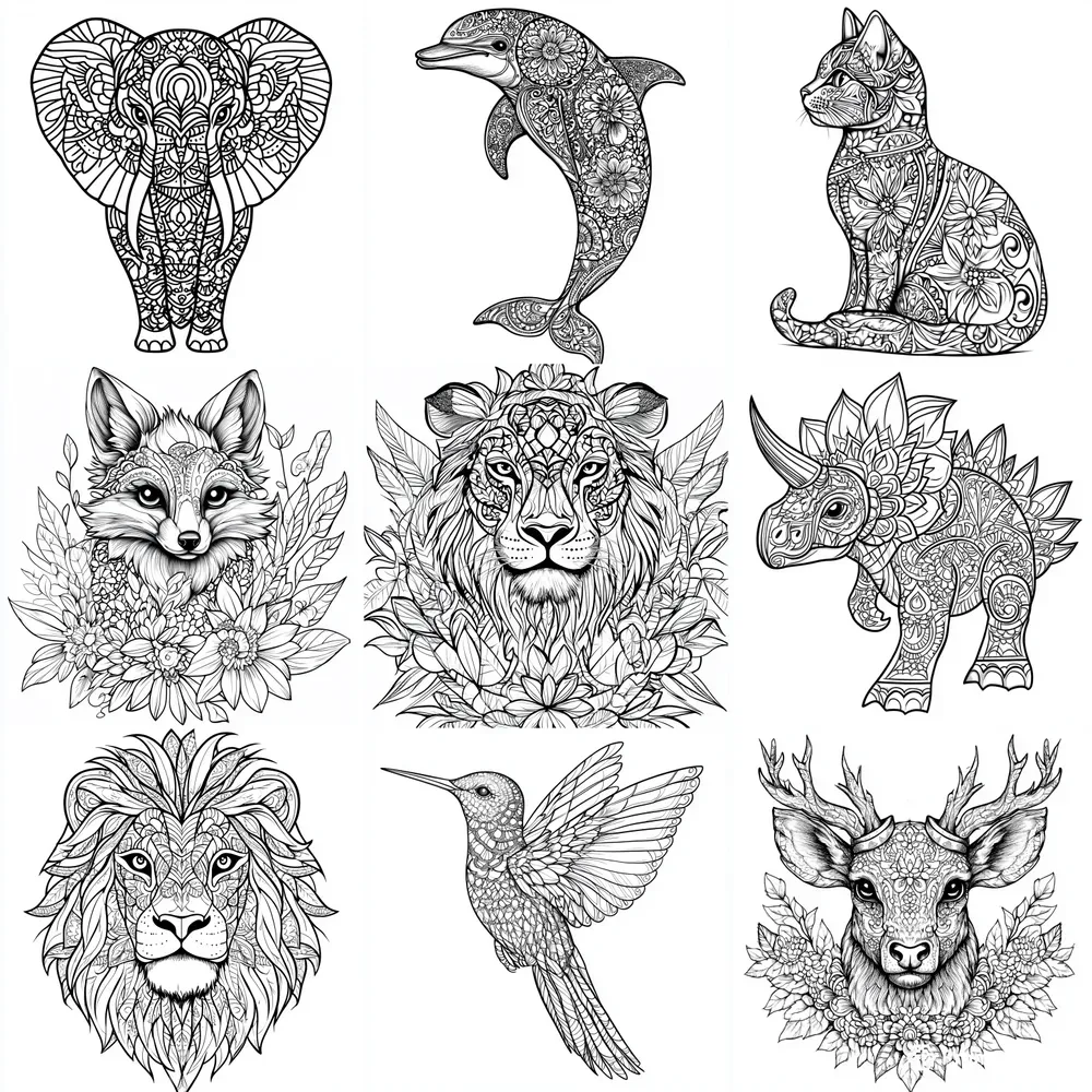 Mandala Animal Coloring Pages Intricate
