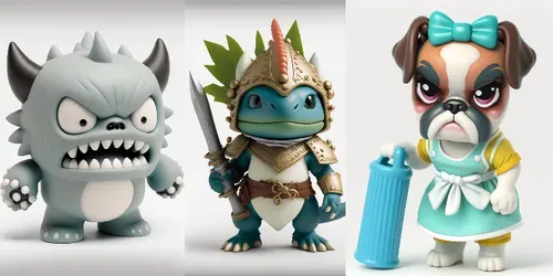 3D Cute Toy Characters generated by midjourney