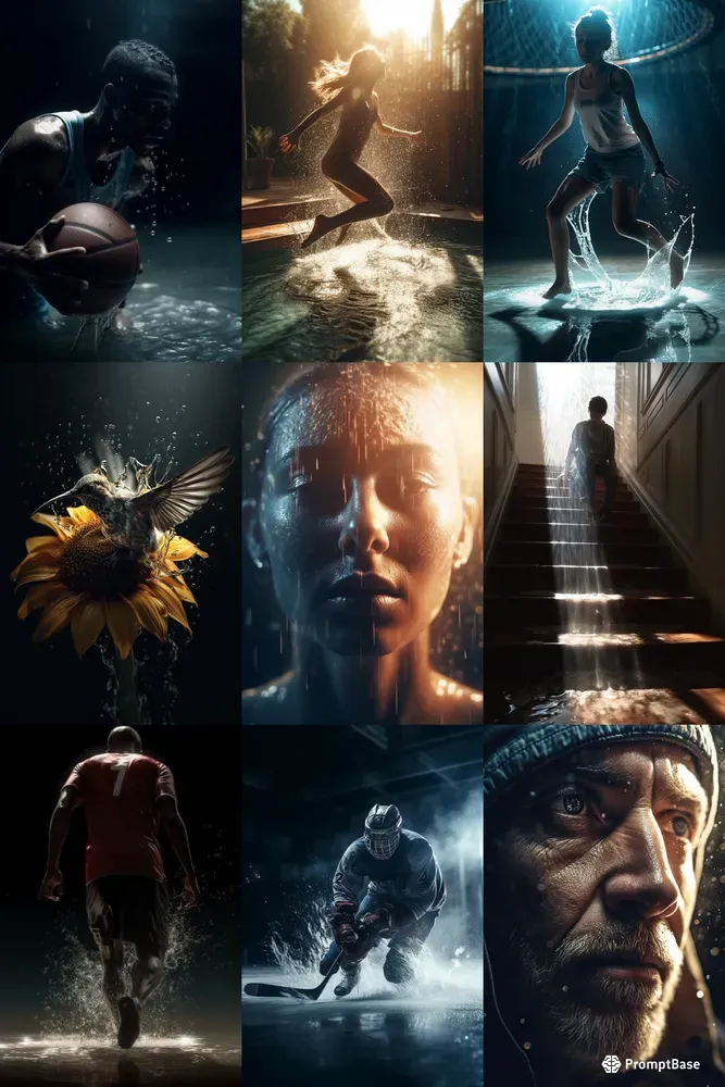 Realistic Epic Portraits As Waterfalls