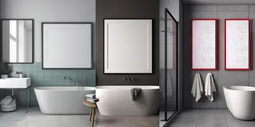 Mockups Bathrooms generated by midjourney