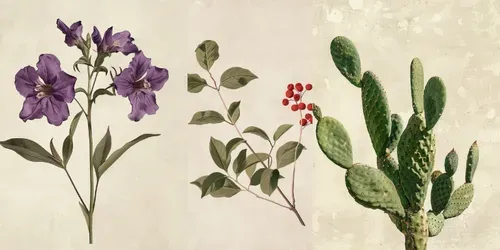 Botanical Flower Art generated by midjourney