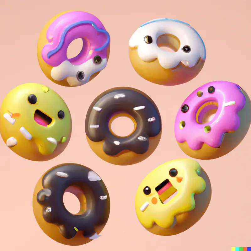 Cute 3D Donuts
