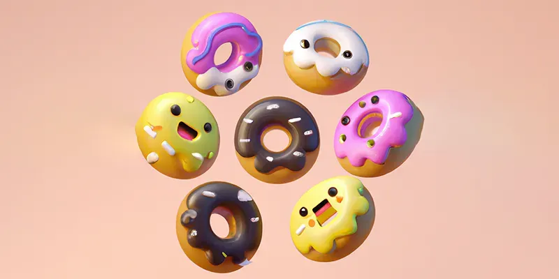 Cute 3D Donuts generated by undefined