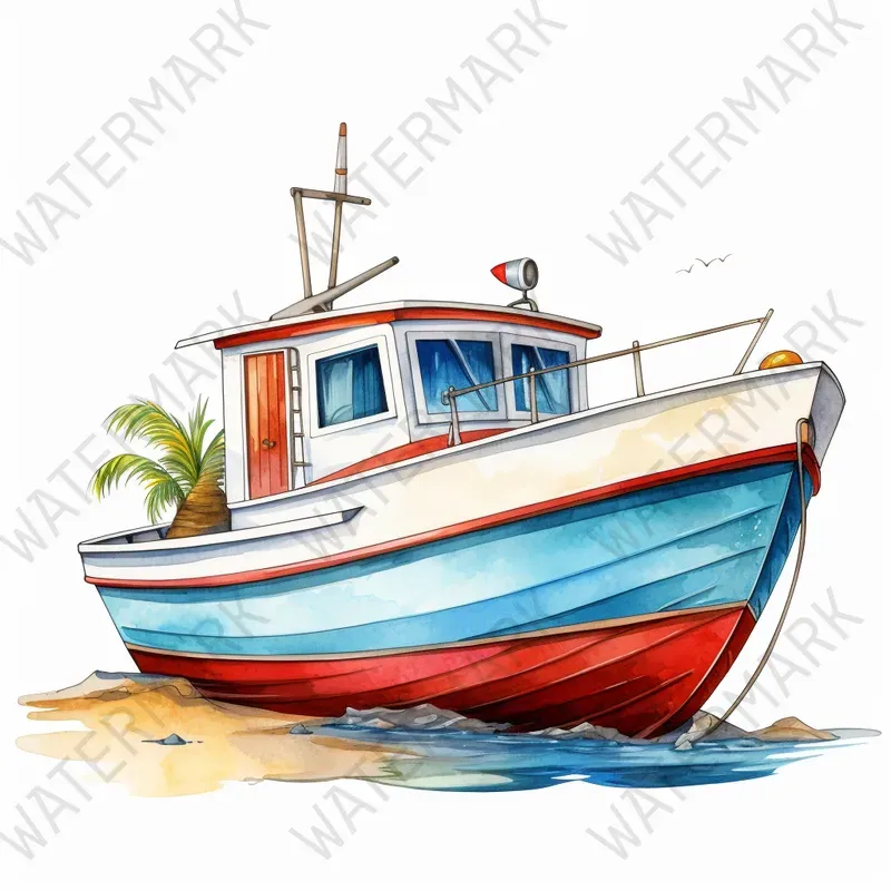 Beach Watercolor Clipart Summer Drawings