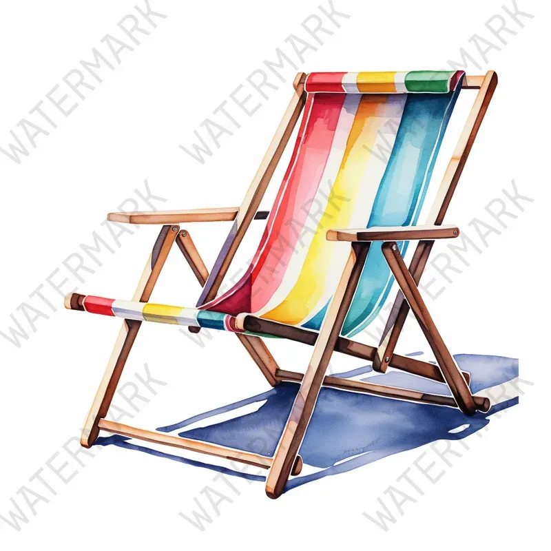 Beach Watercolor Clipart Summer Drawings