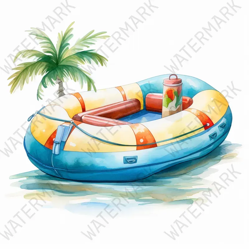 Beach Watercolor Clipart Summer Drawings