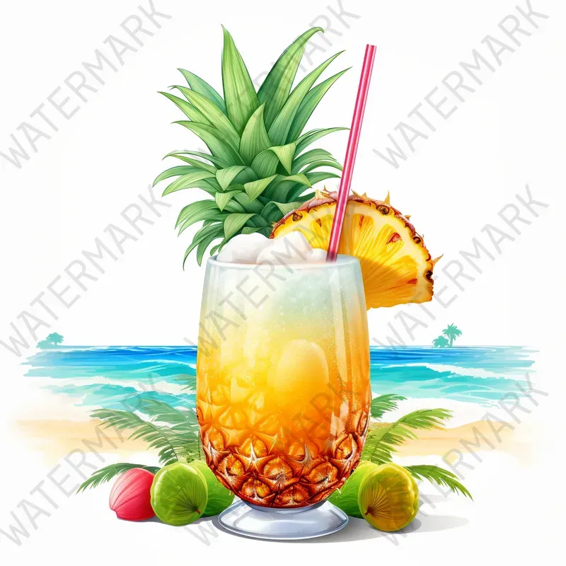 Beach Watercolor Clipart Summer Drawings