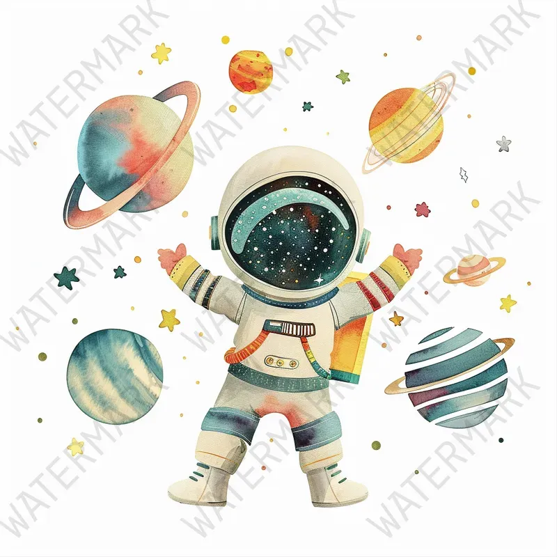 Birthday Astronaut Space Clipart