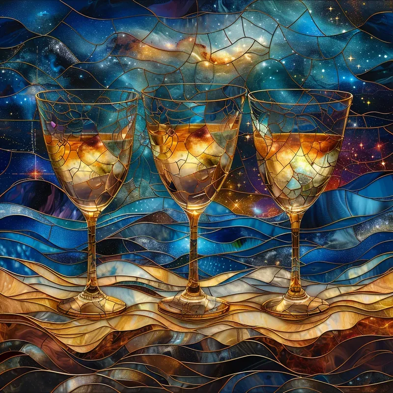 Fantasy Celestial Stained Glass Art