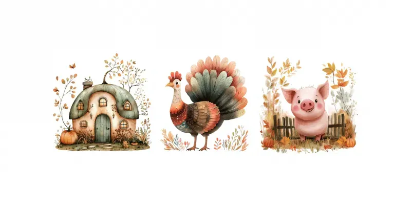 New Autumn Thanksgiving Watercolors