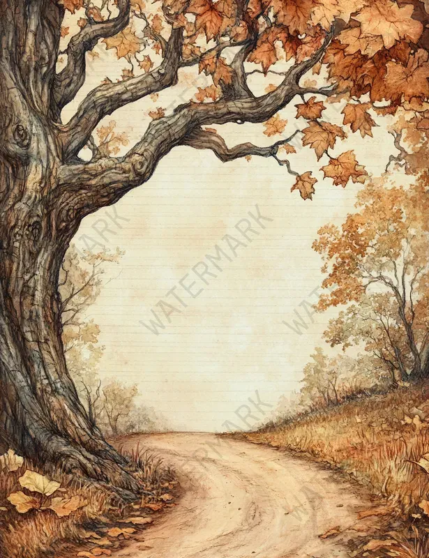 Thanksgiving Autumn Lined Papers