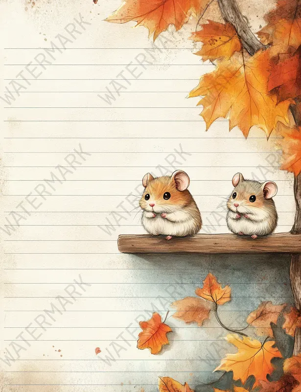 Thanksgiving Autumn Lined Papers
