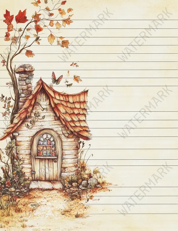 Thanksgiving Autumn Lined Papers